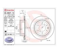 Brembo Prime Line UV Coated Vented Brake Disc 09.B637.11 - High Quality