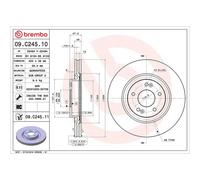 Brembo 09.c245.11 Brake Disc Rotors