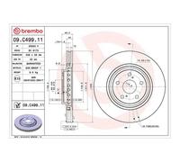 Brembo Prime Line UV Coated Vented Brake Disc 09.C499.11 - High Quality