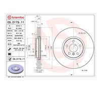 1x BREMBO Brake Disc Front Internally Vented Fits BMW 2 Series X1 Mini Clubman