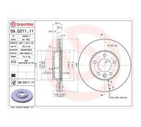 Brembo Front Vented Brake Discs & Pads 308mm (09.D211.11) - fits VW Touareg