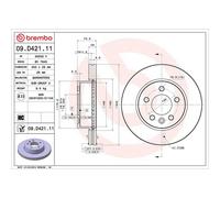 BREMBO Brake Disc Vented Front Axle Braking Fits Man TGE VW Crafter Multivan