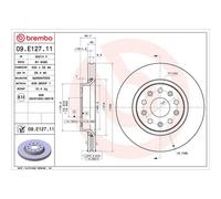 Brembo Brake Discs 09.E127.11 - Vented Front 330mm - Pair (Set 68250085AA)