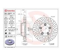 PORSCHE 911 1997-2005 Coupe Single Drilled Integral Brake Disc Front