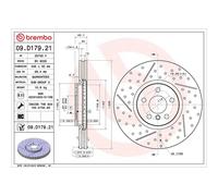 BREMBO 09.D179.21 Brake disc