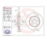 Brembo Prime Line UV Coated Vented Brake Disc Pair - 09.N124.11 - High Quality
