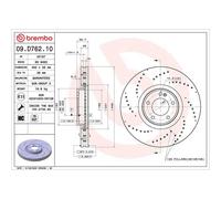 BREMBO Brake disc 09.D762.10 400 38 5 perforated/vented High-carbon MERCEDES-BENZ: G-Class