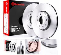 Brembo Rear Brake Disc Pair For Renault GRAND Scenic II J, 4 Holes