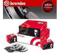 BREMBO REAR Brake Discs and Brake Pads AUDI A4 8E2, B6 2.0 FSI 110KW ORIGINAL