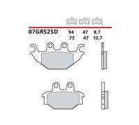 BREMBO REAR BRAKE PAD KIT FITS ON YAMAHA MT ABS 125 17-19-COD.07GR52SD