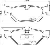 Brembo Rear Brake Pad Set fits BMW 1 2006-2013