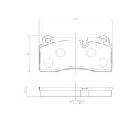 Brembo Rear Brake Pad Set fits BMW 2 2015-2021
