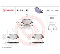 Brembo Rear Brake Pad Set fits Fiat 500L 2012-2018 0.9 1.3 1.4 1.6