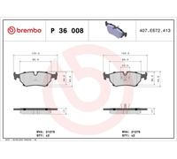 Brembo Rear Brake Pad Set fits Jaguar Xj 1973-2003 2.9 3.2 3.6 4.0 5.3 6.0