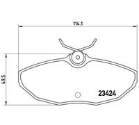 Brembo Rear Brake Pad Set fits Jaguar Xj 2003-2009 2.7 3.0 3.6 4.2
