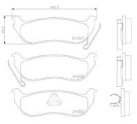 Brembo Rear Brake Pad Set fits Jeep Cherokee Wrangler 3.7 4.0 2.8 2.4 2.5