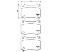 Brembo Brake Pads P 83 134 - Rear Axle, Anti-Squeak Plate - Fits Lexus IS II