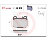 BREMBO Brake Pad Set Rear With Anti-Squeak Plate Fits Mercedes-Benz M-Class