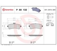 Brembo Rear Brake Pad Set fits Mercedes-Benz S-Class SL 63 65 P 50 132