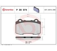 Brembo Rear Brake Pad Set fits Tesla Model X 2015-2017