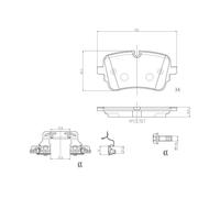 BREMBO P85190 Brake Pad Set For Disc Brake Rear For TRW System Fits Audi VW