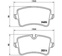 Brake pads P 85 119 BREMBO for AUDI PORSCHE