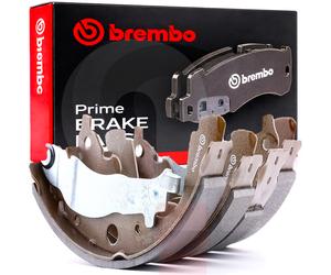 Brembo Rear Drum Brake Shoes With Handbrake Lever Ford FIESTA 3 J5_
