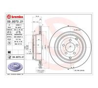 Brembo Rear Single Vented UV Coated Brake Disc 09.9373.21 - Fits LAND ROVER