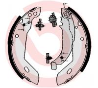 BREMBO Brake Shoes ESSENTIAL LINE with handbrake lever S 61 512 Brake Shoe Set,Brake Lining PEUGEOT,CITROËN,306 Schrägheck (7A, 7C, N3, N5)