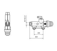 Brembo S.p.A. Rear Brake Master Cylinder Ømm Natural