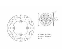Brembo S.p.A. Serie Oro Round Fixed Brake Disc