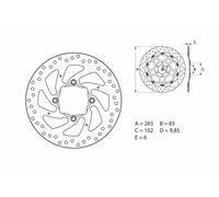 Brembo S.p.A. Serie Oro Round Fixed Brake Disc