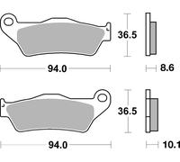Brembo S.p.A. Street Carbon Ceramic Brake pads - 07BB2809
