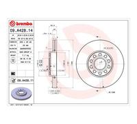 BREMBO UV Coated Brake Disc Pair - 09.A428.11 - OE Equivalent Specification