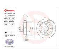 BREMBO UV Coated Solid Brake Discs Pair - Fits Mini - 08.9163.21 - Quality
