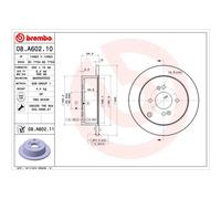 BREMBO UV Coated Solid Brake Discs Pair With Screws - 08.A602.11 - Quality