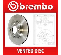 BREMBO UV Coated Vented Brake Disc - Front Axle - Fits Land Rover - 09.9374.21