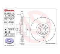 1x BREMBO Brake Disc Front Internally Vented With Bolts/Screws Fits Peugeot RCZ