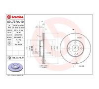 Brembo Brake Discs 09.7379.11 – Pair, Internally Vented, 255mm, Front Axle, Fits Mazda MX-5/323F