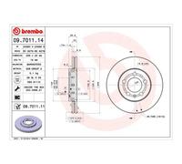 BREMBO UV Coated Vented Brake Discs Pair With Screws - 09.7011.11 - Quality