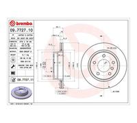 BREMBO UV Coated Vented Brake Discs Pair With Screws - 09.7727.11 - Quality