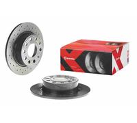 Brembo Xtra 2 x Rear Brake 253mm Disc Set fits VW Caddy Golf Golf Plus
