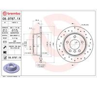 Brembo Xtra 2 x Rear Brake 280mm Disc Set fits BMW 1 Series 2004-2011 08.9787.1X