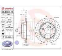 Brembo Xtra 2 x Rear Brake 300mm Disc Set fits BMW 3 Series 4 Series 09.B338.1X