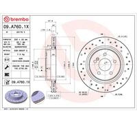 Brembo Xtra 2 x Rear Brake 300mm Disc Set fits Mercedes-Benz E-Class 2009-2016