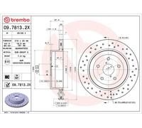 Brembo Xtra 2 x Rear Brake 316mm Disc Set fits Subaru Impreza 2001-2007