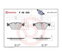 Brembo Xtra Brake Pad Set P06036X Fits BMW - Front Axle - Free Shipping