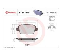 Brembo Xtra Brake Pad Set P24075X Fits Ford - Rear Axle - Free Shipping
