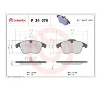 Brembo Xtra Brake Pad Set P24076X Front Axle - High Quality - Free Shipping