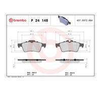 BREMBO P 24 148X Brake pad set
